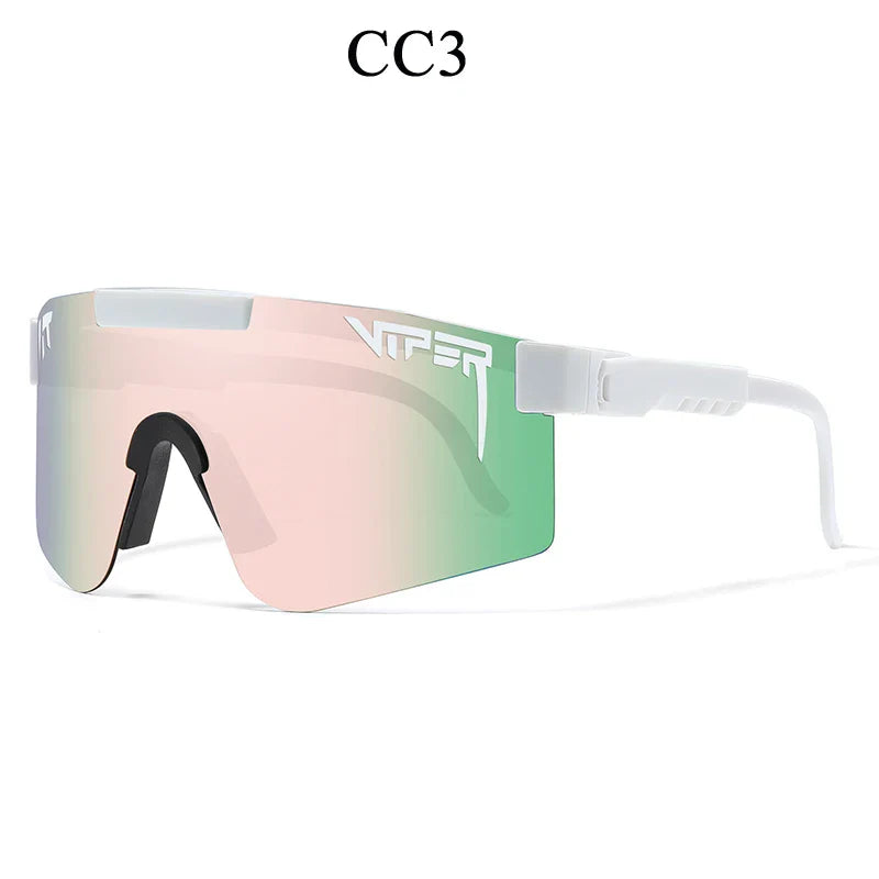 PIT VIPER Professional Cycling Sunglasses - UV400 Protection Shield - Impact Resistant PC Eyewear for Baseball, MTB &amp; Outdoor Sports