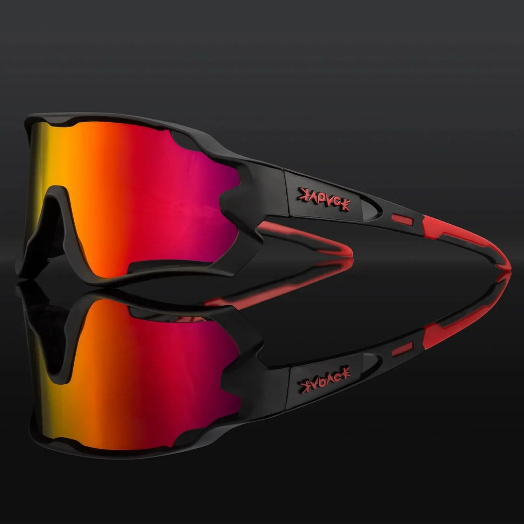 Kapvoe Professional Cycling Glasses - UV400 Protection MTB Eyewear - Lightweight TR90 Sport Sunglasses for Road &amp; Mountain Bike