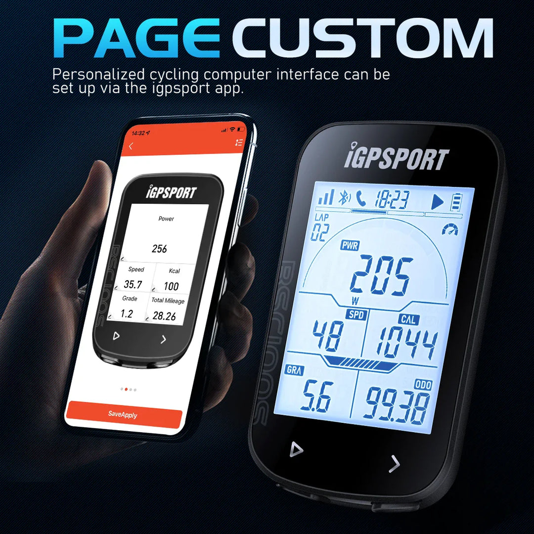 iGPSPORT BSC100S Smart GPS Bike Computer - 40H Battery Life, ANT+ &amp; Bluetooth Sync, Waterproof Cycling Speedometer
