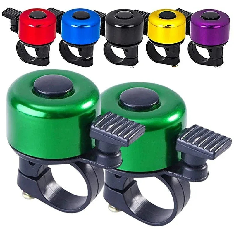 Universal Aluminum Alloy Bike Bell - Crisp Loud Silvery Sound - Anti-Rust Safety Horn for MTB, Road &amp; City Bikes (7 Vibrant Colors)