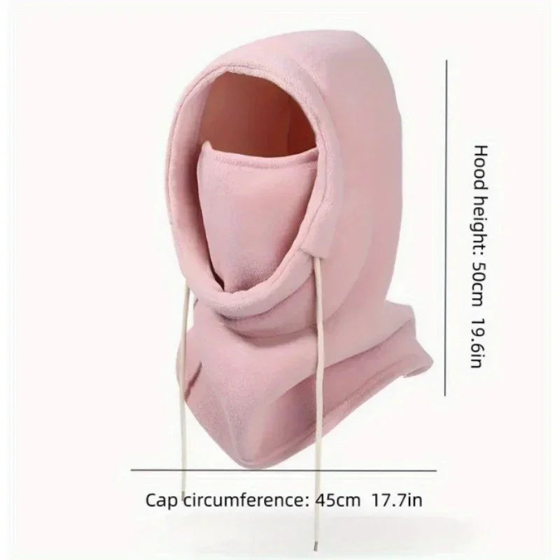 Winter Balaclava Hooded Scarf - Warm Neck Gaiter With Hood For Outdoor