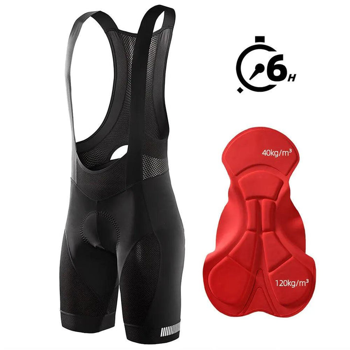 Professional Cycling Bib Shorts - 3D Padded Breathable Bicycle Tights - Shockproof Bretelle Bike Wear for Men &amp; Women
