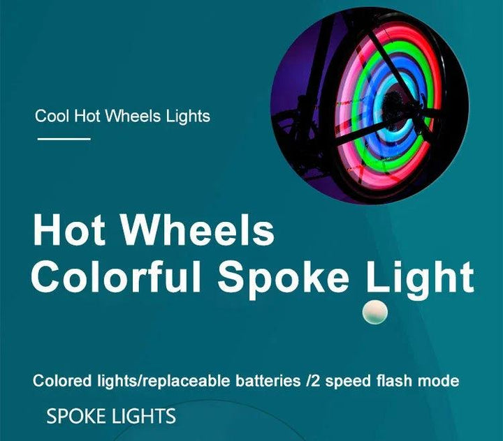 Colorful LED Bike Wheel Spoke Light - Waterproof Night Riding Safety Warning Lamp - Easy Install Neon Flash for MTB &amp; Road Bikes