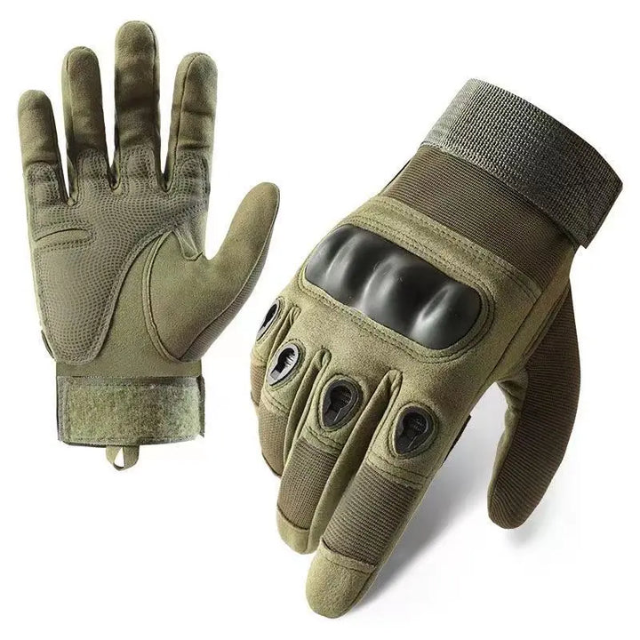 Tactical Military Full Finger Gloves - Soldier Combat Anti-Slip Mittens - Heavy Duty Gear for Airsoft, Shooting, Paintball &amp; MTB Racing