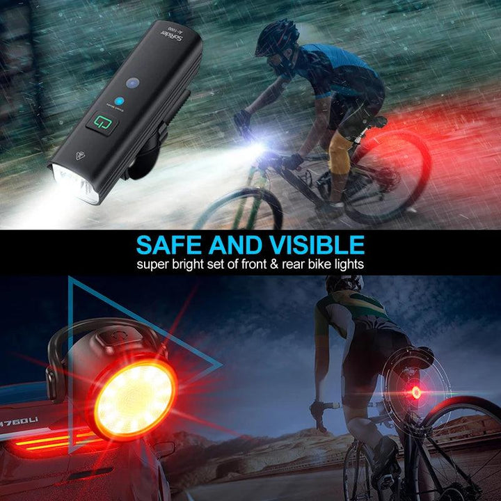 CYCLAMI Super Bright Bike Front Light - IPX6 Waterproof LED Headlight - Type-C Rechargeable Night Riding Safety Lamp for MTB &amp; Road