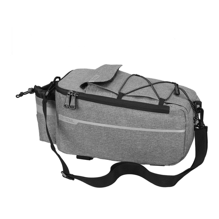 13L Bicycle Carrier Bag - Insulated Rear Rack Trunk Bag - Rainproof Pannier with Bottle Holder &amp; Shoulder Strap for Commuting &amp; Touring
