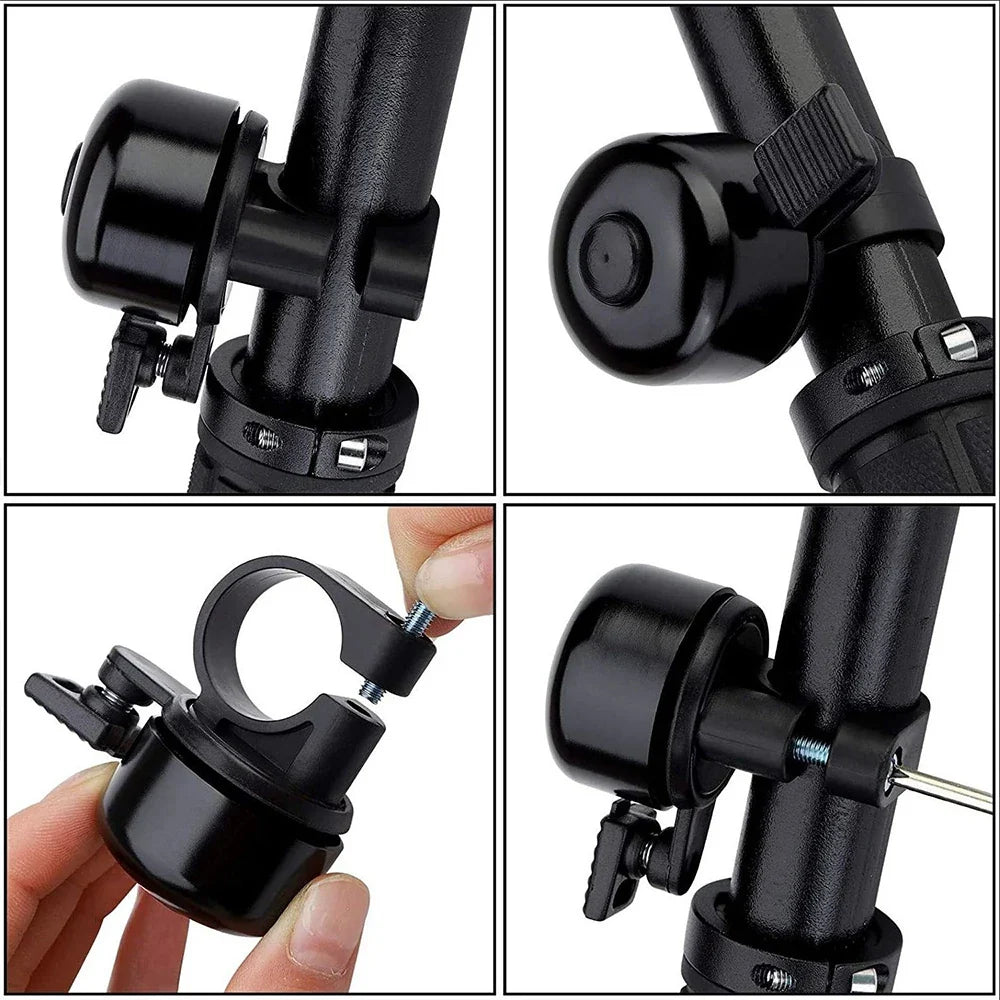 Universal Aluminum Alloy Bike Bell - Crisp Loud Sound Cycle Horn - Safety Warning Alarm for MTB, Road &amp; City Bikes (7 Colors)