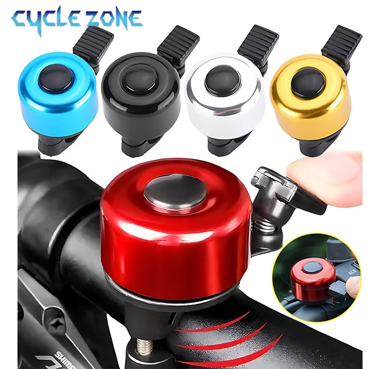 Universal Aluminum Alloy Bike Bell - Crisp Loud Sound Cycle Horn - Safety Warning Alarm for MTB, Road &amp; City Bikes (7 Colors)