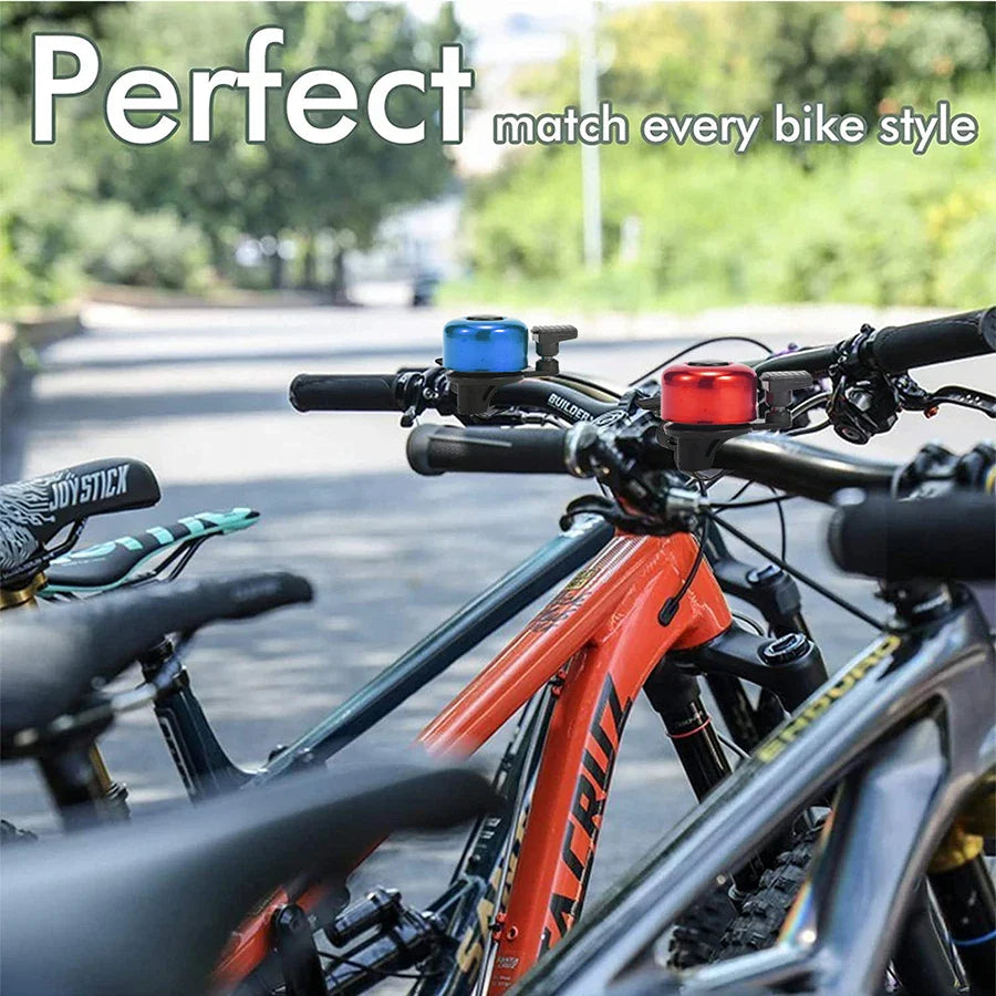 Universal Aluminum Alloy Bike Bell - Crisp Loud Sound Cycle Horn - Safety Warning Alarm for MTB, Road &amp; City Bikes (7 Colors)