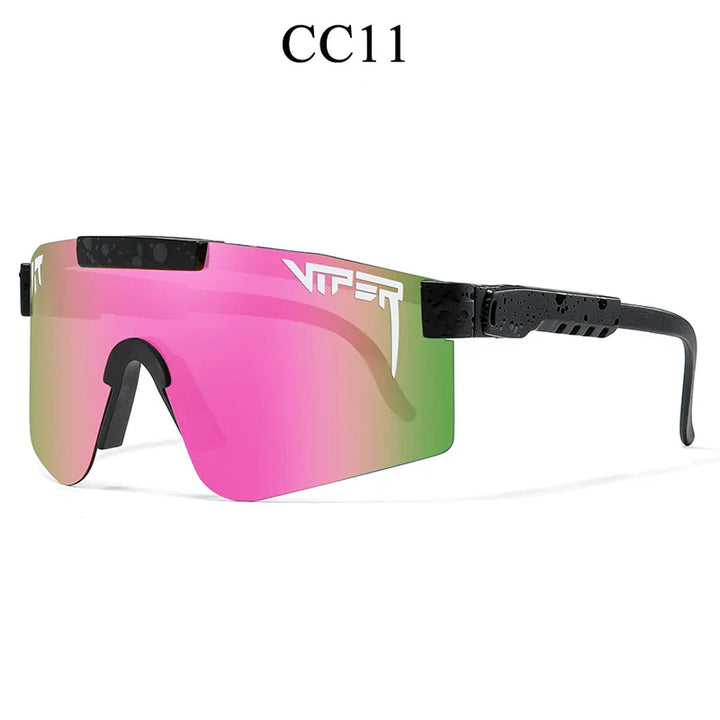 PIT VIPER Outdoor Sport Cycling Sunglasses - UV400 Protection Wide View Eyewear - Tactical Driving &amp; Racing Glasses for Men and Women