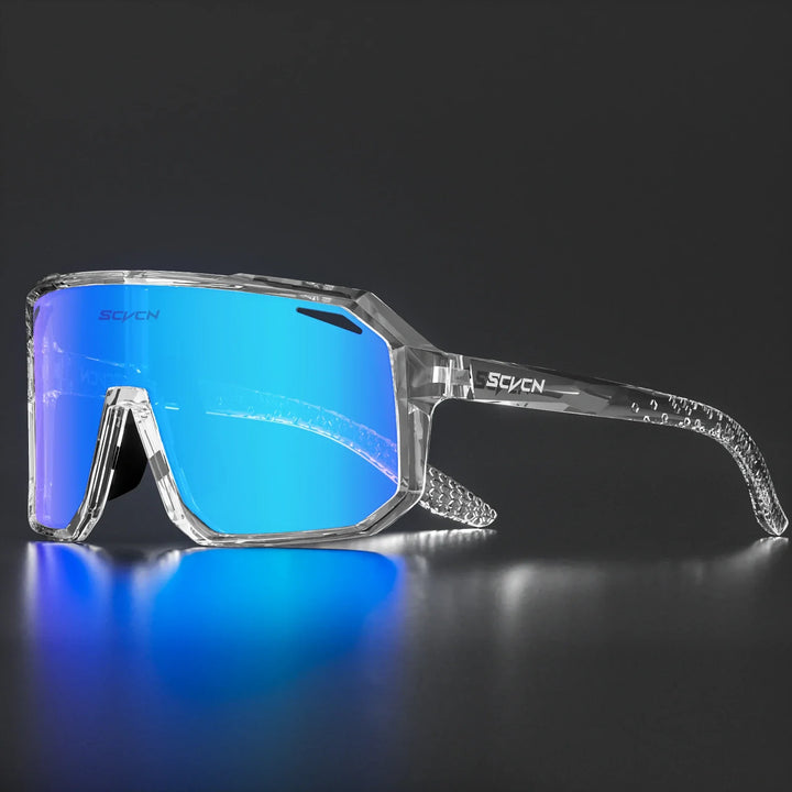 SCVCN Photochromic Cycling Sunglasses - Smart Color-Change Lens - UV400 TR-90 Ultralight Eyewear for MTB, Road Bike &amp; Running