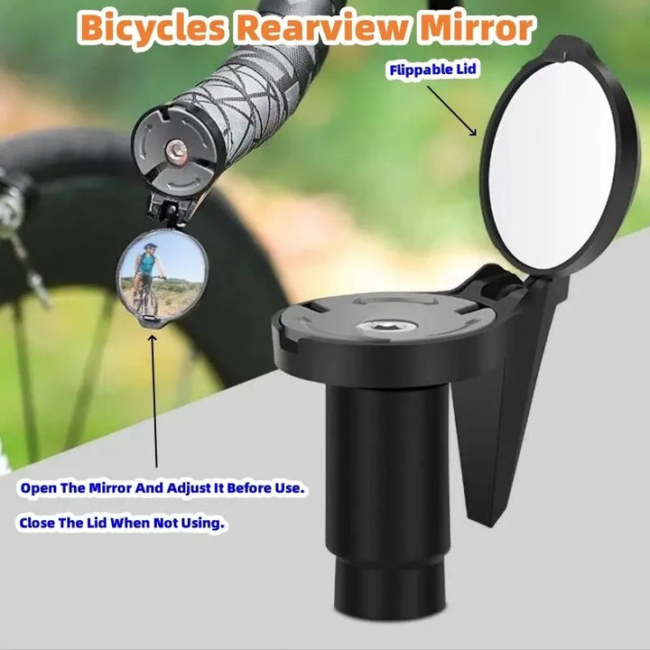Bicycle 1PC Rear View Convex Mirror Handlebar Drop Bar Mount Acrylic Lens