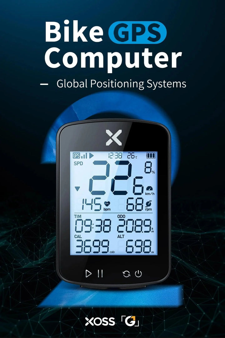 XOSS G+ G2 Smart GPS Bike Computer - 2nd Generation Wireless Cycling Speedometer with ANT+ &amp; Bluetooth for Strava Sync