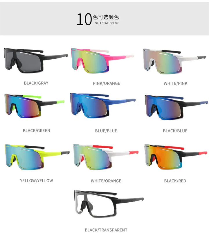 Professional Polarized Cycling Sunglasses - UV400 Protection Windproof Sport Eyewear for Men &amp; Women