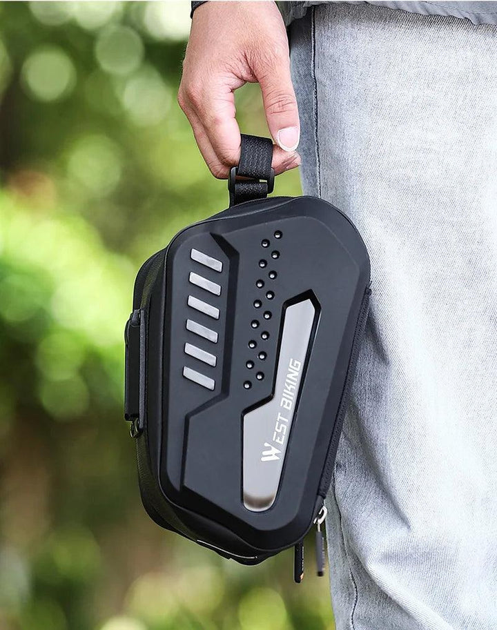 WEST BIKING 100% Waterproof Bicycle Saddle Bag - Seamless Weld Under Seat Storage - Reflective Rainproof MTB &amp; Road Bike Tool Pouch