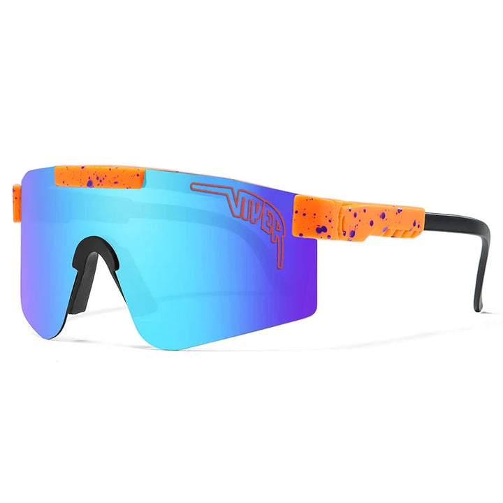 PIT VIPER Outdoor Sport Cycling Sunglasses - UV400 Protection Wide View Eyewear - Tactical Driving &amp; Racing Glasses for Men and Women