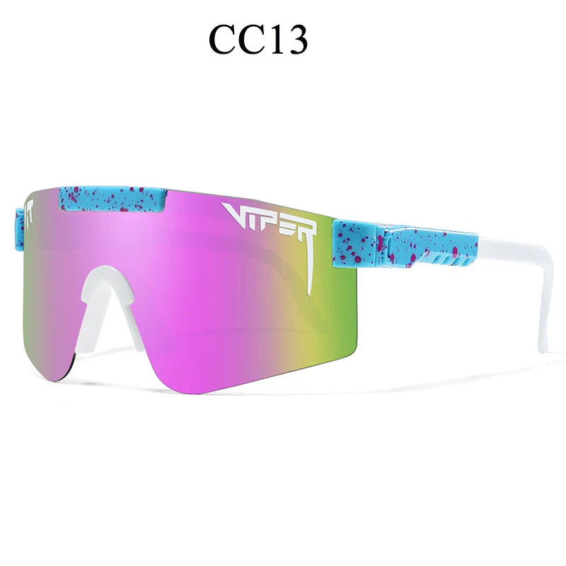 PIT VIPER Professional Cycling Sunglasses - UV400 Protection Shield - Impact Resistant PC Eyewear for Baseball, MTB &amp; Outdoor Sports
