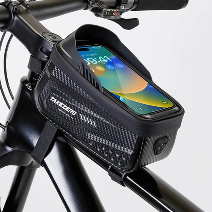 NEWBOLER Waterproof Bike Frame Bag - Sensitive TPU Touch Screen Tube Bag for 6.5" Phones
