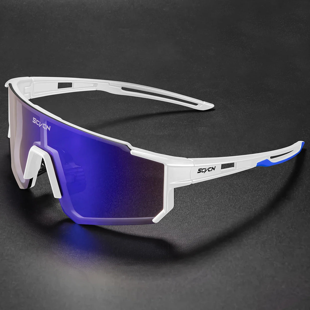SCVCN S1411 Professional Cycling Sunglasses - UV400 Protection Wide View Eyewear - Lightweight TR-90 Sports Glasses for MTB &amp; Road Biking