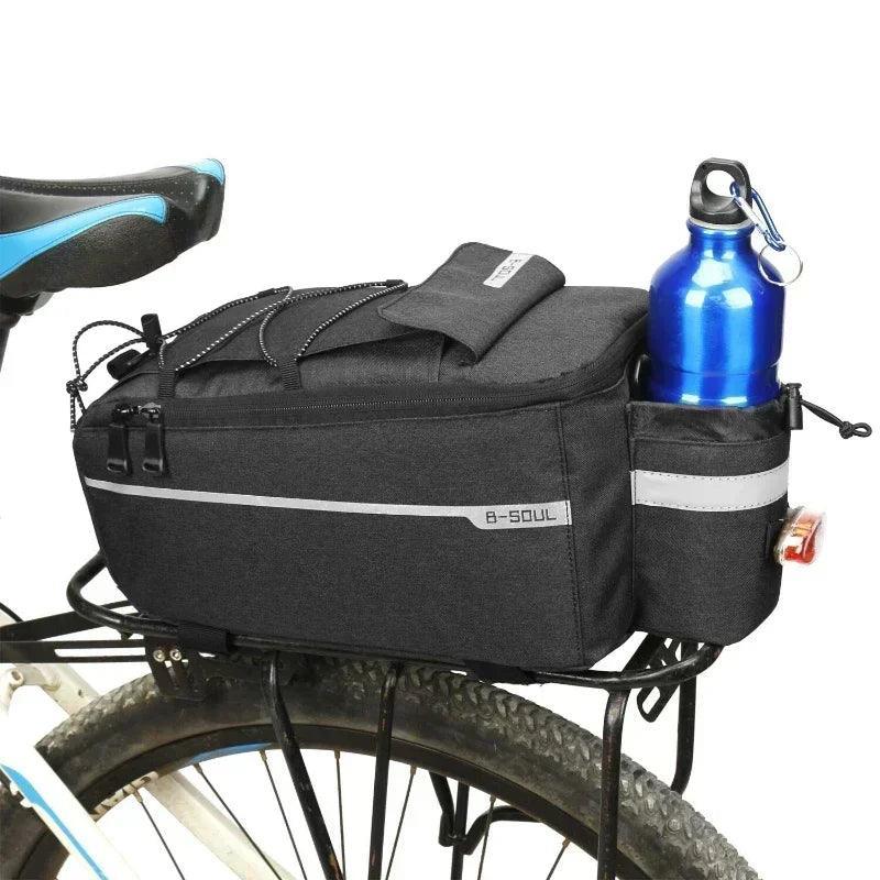 13L Bicycle Carrier Bag - Insulated Rear Rack Trunk Bag - Rainproof Pannier with Bottle Holder &amp; Shoulder Strap for Commuting &amp; Touring