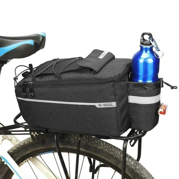 13L Bicycle Carrier Bag - Insulated Rear Rack Trunk Bag - Rainproof Pannier with Bottle Holder &amp; Shoulder Strap for Commuting &amp; Touring