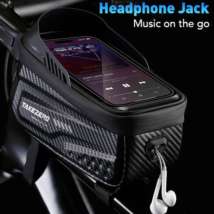 NEWBOLER Waterproof Bike Frame Bag - Sensitive TPU Touch Screen Tube Bag for 6.5" Phones