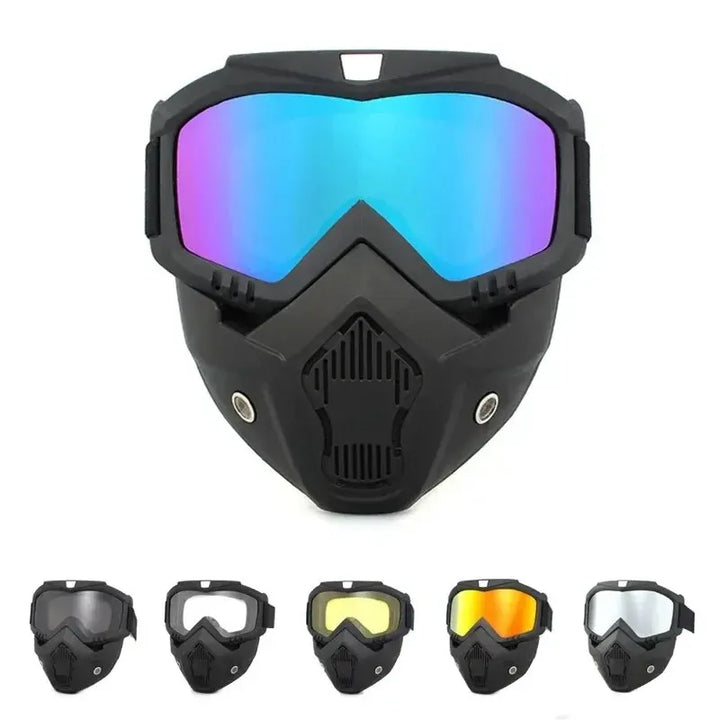 Professional Outdoor Windproof Cycling Goggles - HD PC Lens &amp; UV Protection - Tactical Dust-Proof Eyewear for MTB, Motorcycle &amp; Off-Road Racing