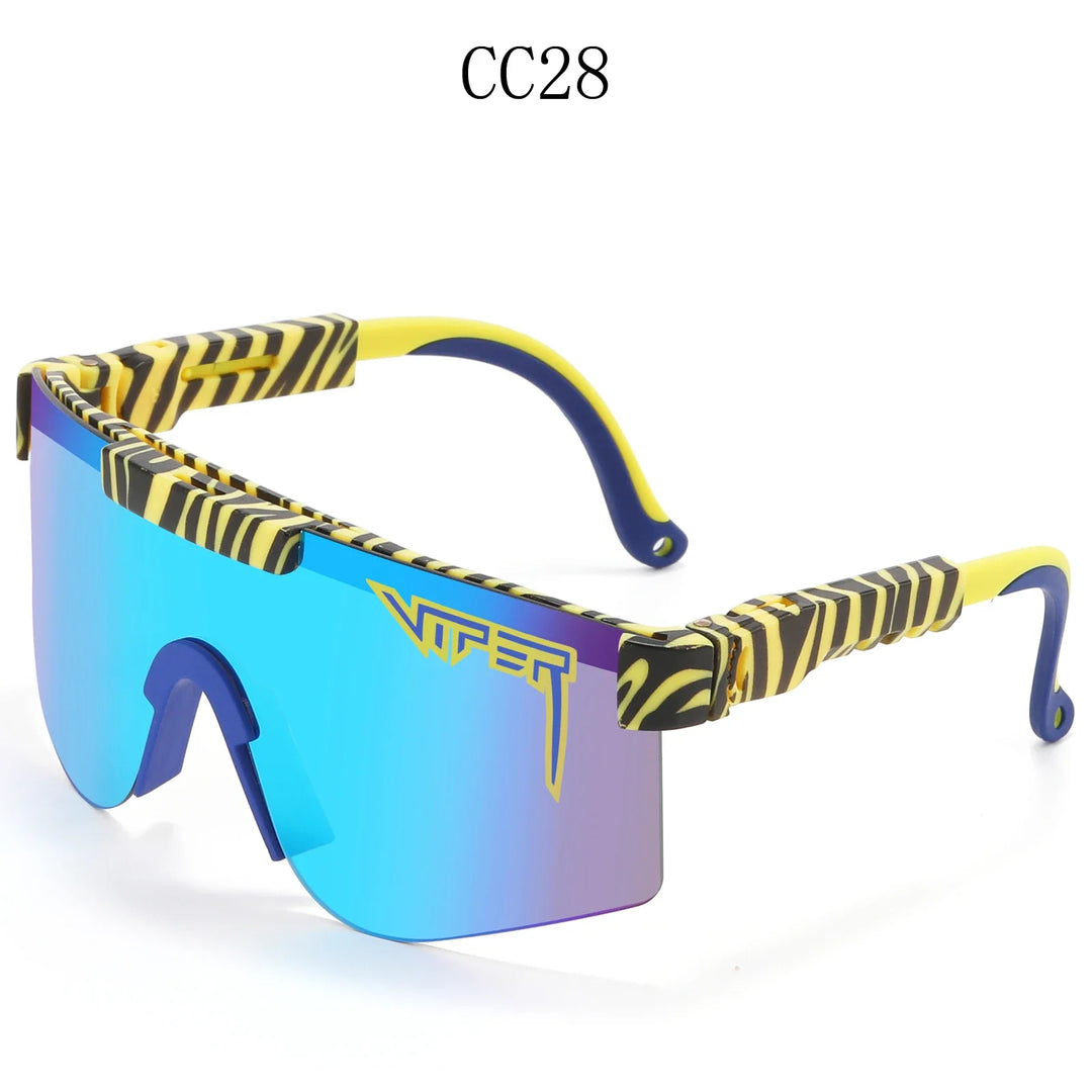 PIT VIPER Outdoor Sport Cycling Sunglasses - UV400 Protection Wide View Eyewear - Tactical Driving &amp; Racing Glasses for Men and Women