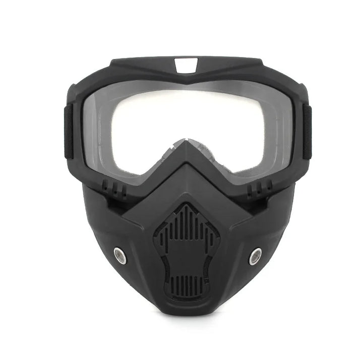 2-in-1 Outdoor Sport Windproof Mask &amp; Goggles - HD Motorcycle Riding Glasses for Snowboarding &amp; Cycling
