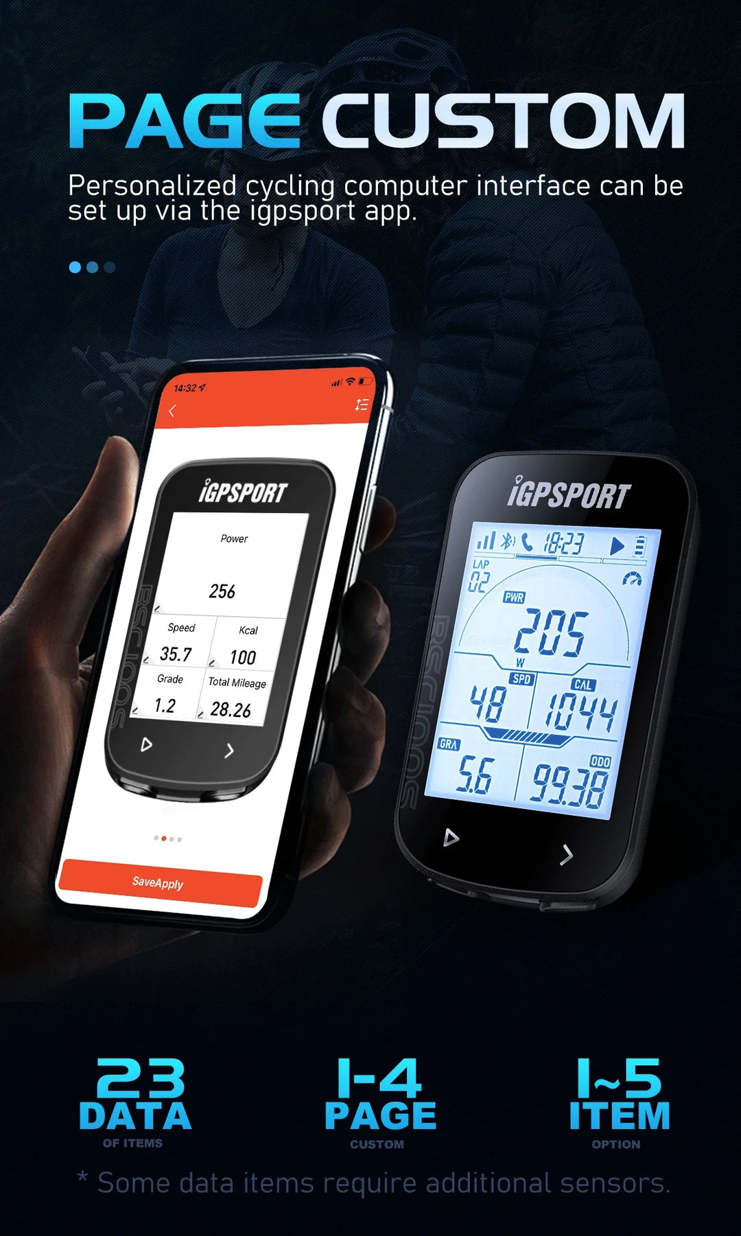iGPSPORT BSC100S Smart GPS Bike Computer - 40H Battery Life, ANT+ &amp; Bluetooth Sync, Waterproof Cycling Speedometer