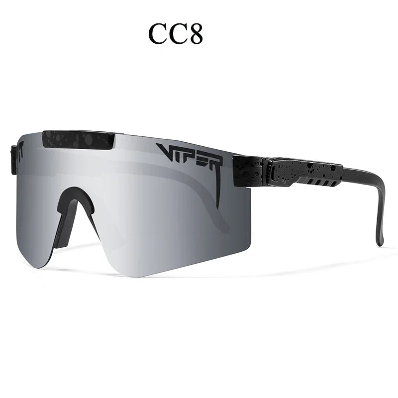 PIT VIPER Outdoor Sport Cycling Sunglasses - UV400 Protection Wide View Eyewear - Tactical Driving &amp; Racing Glasses for Men and Women