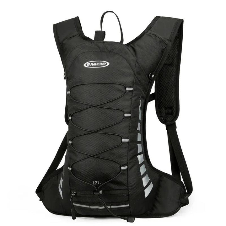 YIYUEQIANLI 12L Outdoor Cycling Backpack - Lightweight Waterproof Nylon Daypack - Reflective Sport Bag for Running, Hiking &amp; Camping