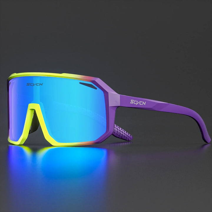 SCVCN Photochromic Cycling Sunglasses - Intelligent Lens Color Change - UV400 Protection TR-90 Frame for Road &amp; MTB Racing
