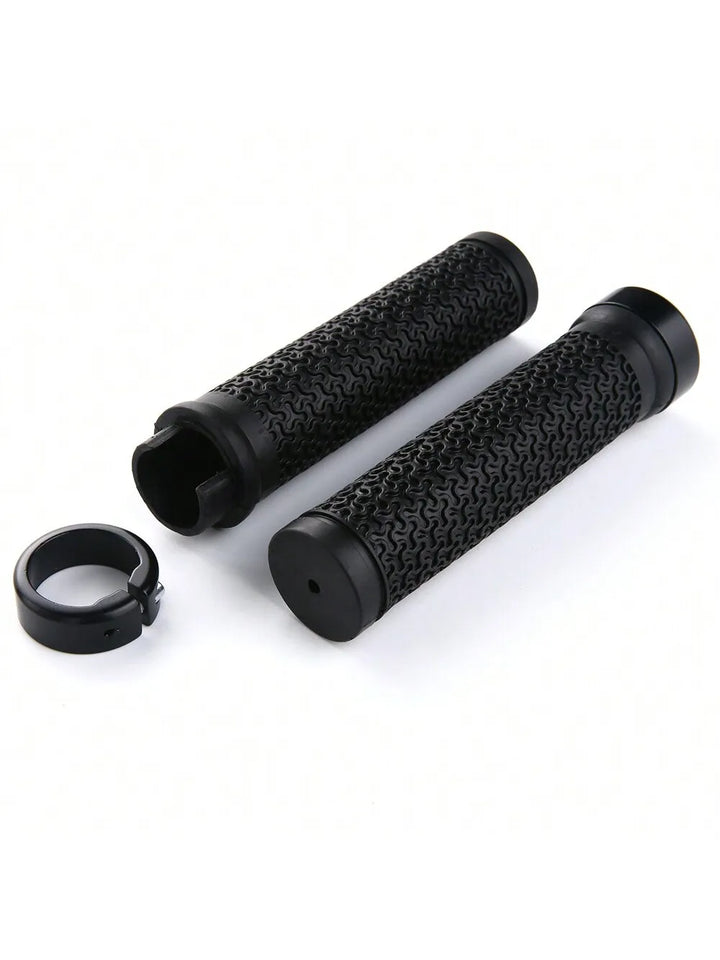 BKPTX MTB Handlebar Grips - Single-Sided Locking Aluminum Alloy Design - Non-Slip Soft Rubber Bike Grips for Mountain &amp; Road Bikes (13.5cm)
