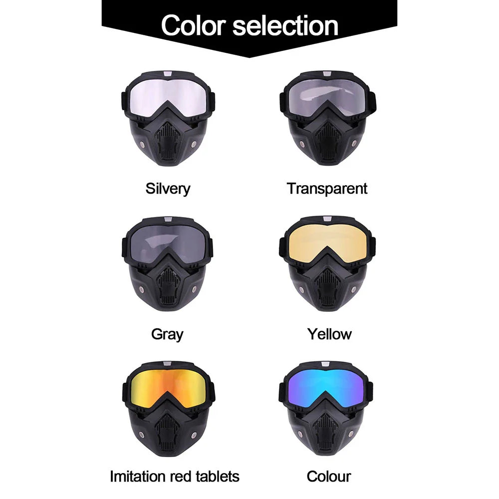 Professional Outdoor Windproof Cycling Goggles - HD PC Lens &amp; UV Protection - Tactical Dust-Proof Eyewear for MTB, Motorcycle &amp; Off-Road Racing