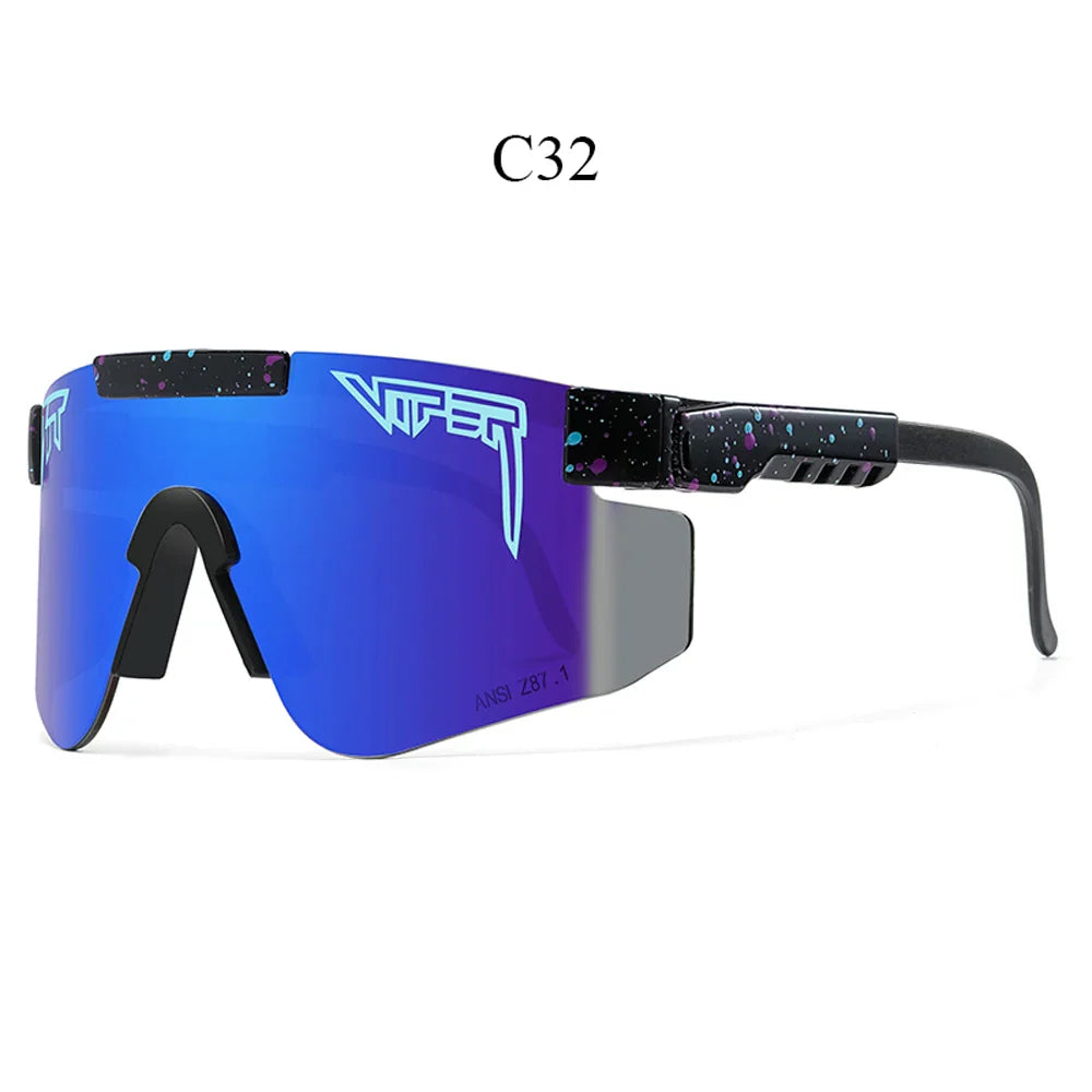 PIT VIPER Professional Cycling Sunglasses - UV400 Protection Shield - Impact Resistant PC Eyewear for Baseball, MTB &amp; Outdoor Sports