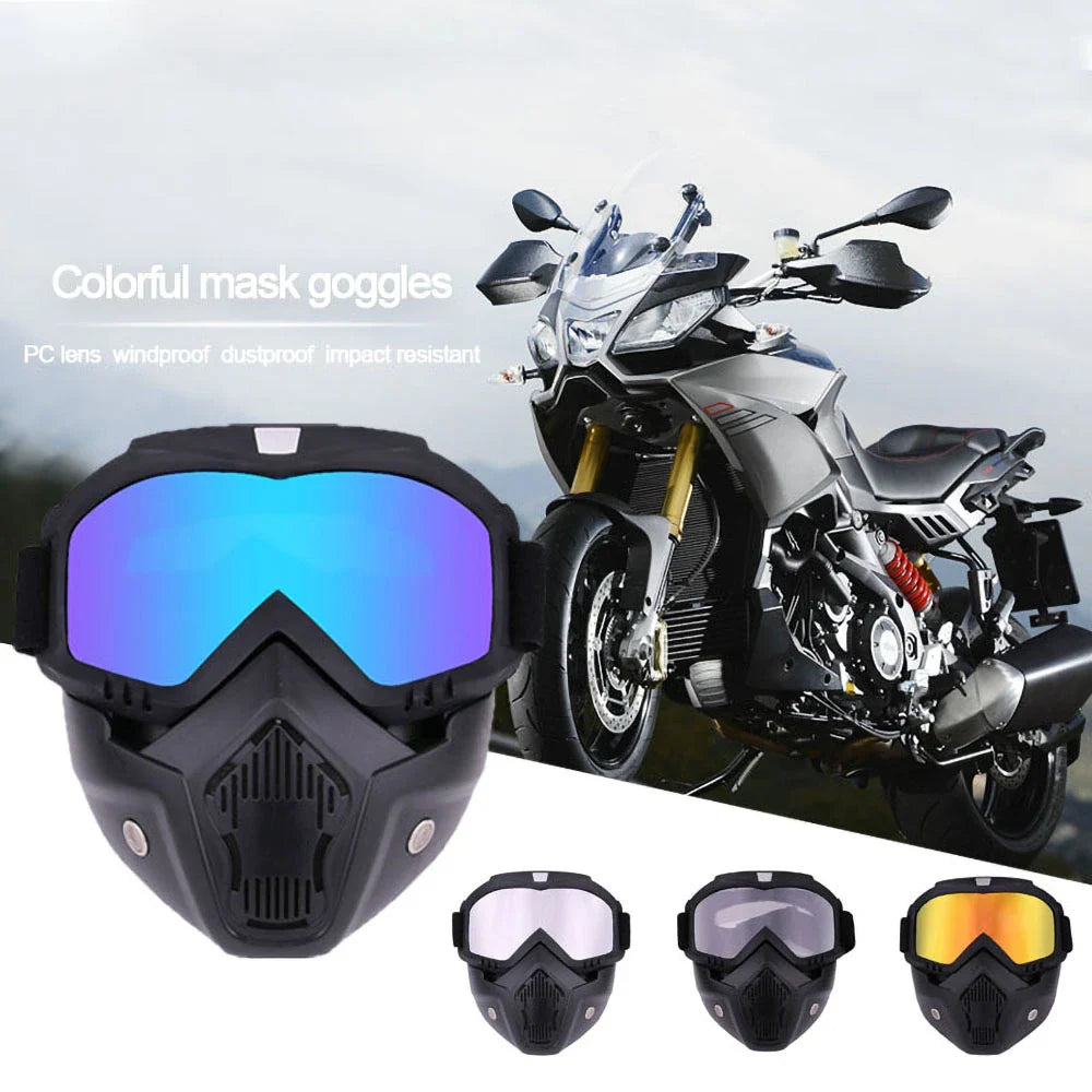 Professional Outdoor Windproof Cycling Goggles - HD PC Lens &amp; UV Protection - Tactical Dust-Proof Eyewear for MTB, Motorcycle &amp; Off-Road Racing