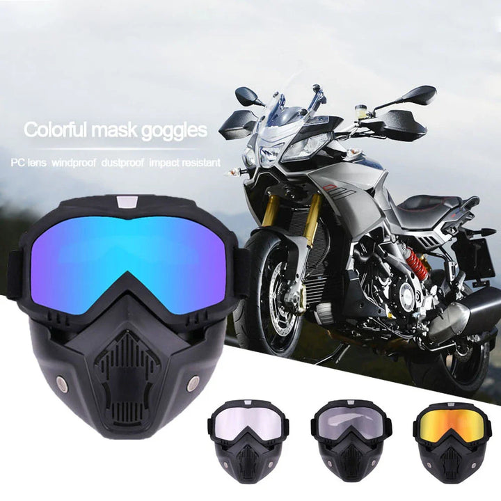Professional Outdoor Windproof Cycling Goggles - HD PC Lens &amp; UV Protection - Tactical Dust-Proof Eyewear for MTB, Motorcycle &amp; Off-Road Racing