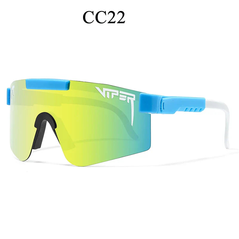 PIT VIPER Professional Cycling Sunglasses - UV400 Protection Shield - Impact Resistant PC Eyewear for Baseball, MTB &amp; Outdoor Sports