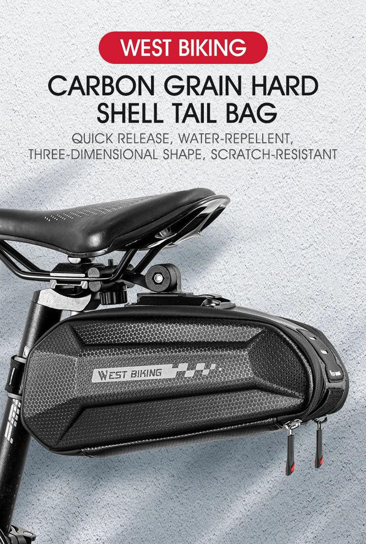 WEST BIKING 100% Waterproof Bicycle Saddle Bag - Seamless Weld Under Seat Storage - Reflective Rainproof MTB &amp; Road Bike Tool Pouch