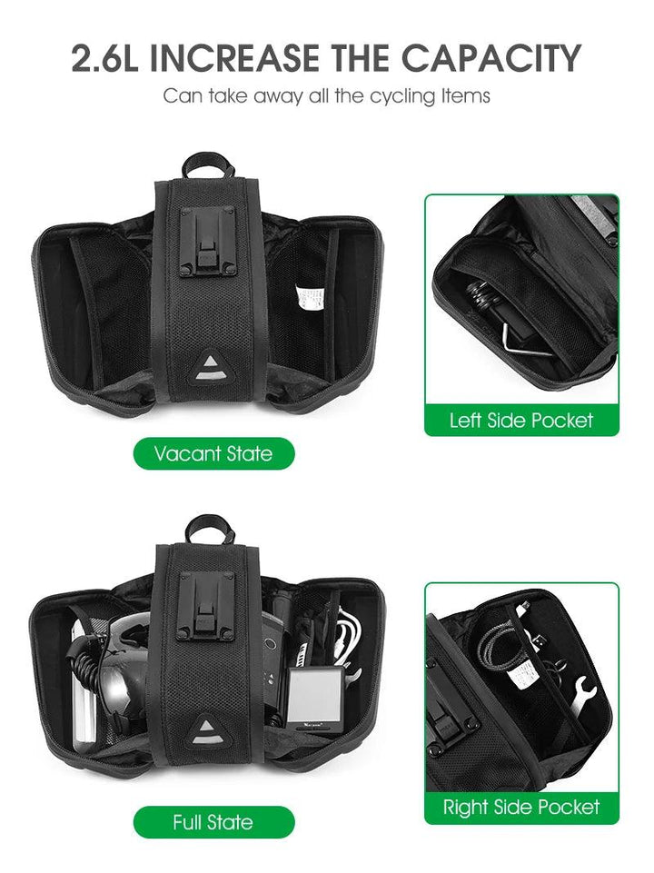 WEST BIKING 100% Waterproof Bicycle Saddle Bag - Seamless Weld Under Seat Storage - Reflective Rainproof MTB &amp; Road Bike Tool Pouch