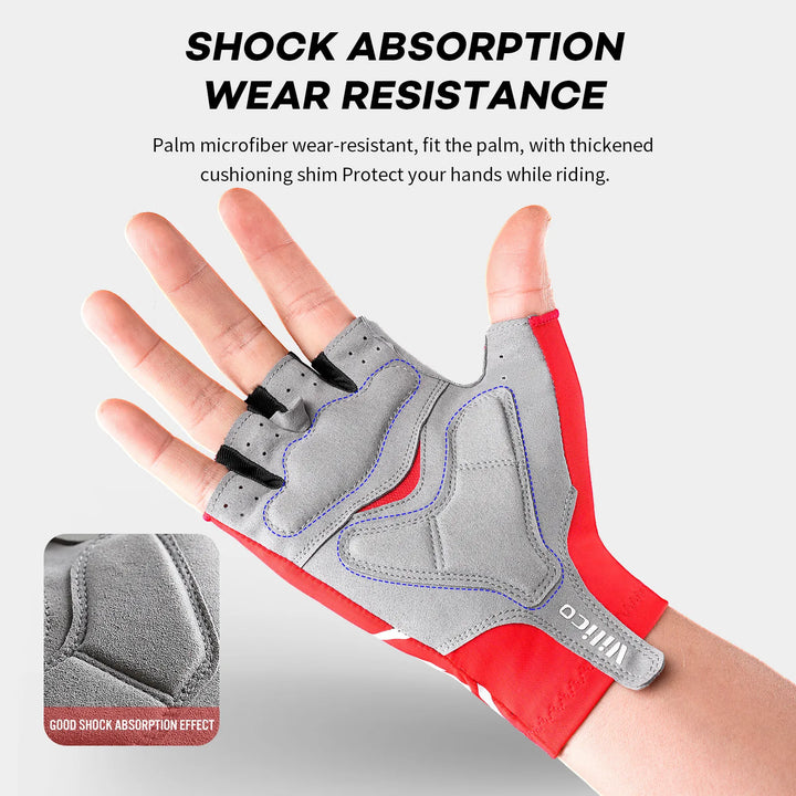 Aero Breaking Wind Cycling Gloves - Anti-Slip Half Finger Racing Mittens for Road Bike Speed