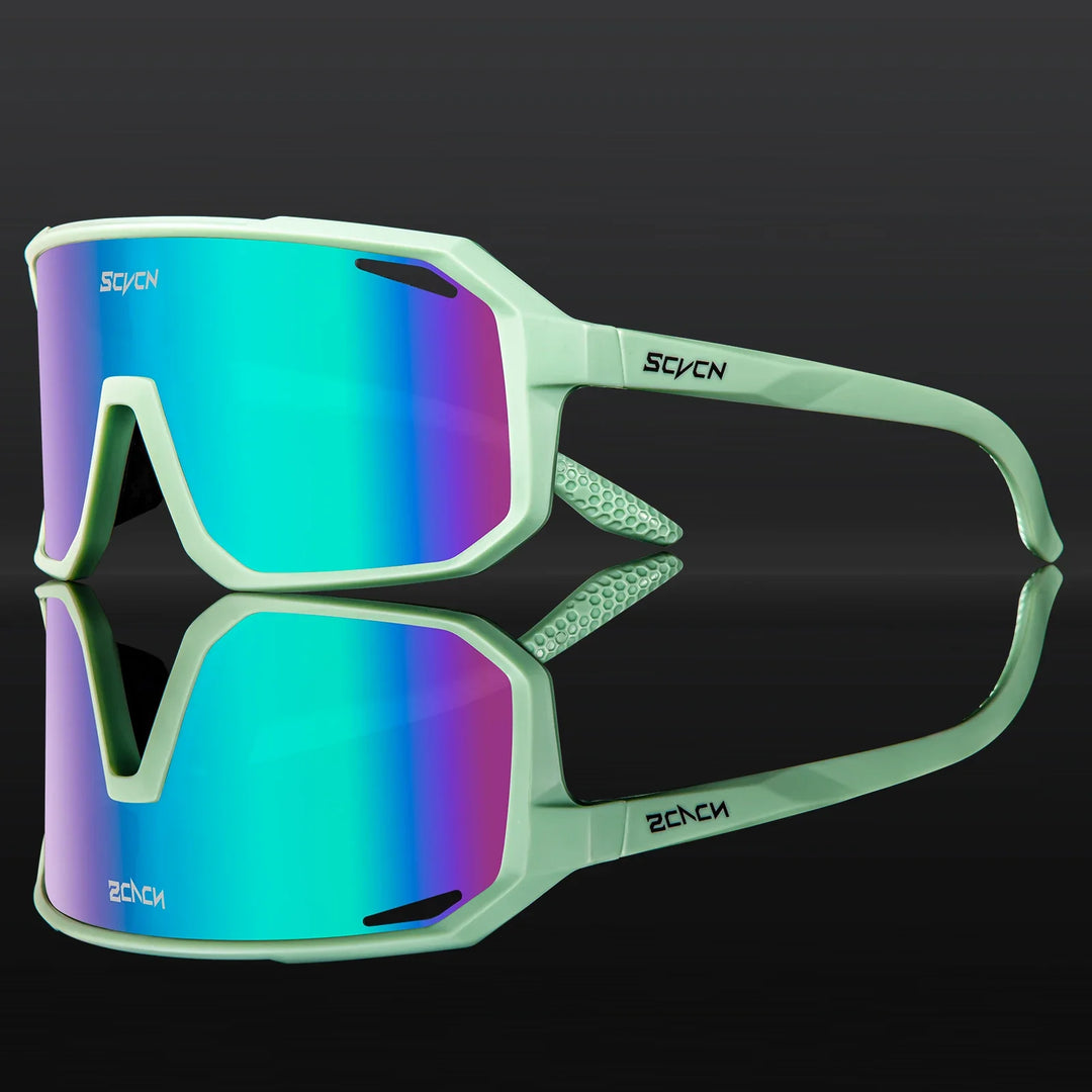 SCVCN Photochromic Cycling Sunglasses - Smart Color-Change Lens - UV400 TR-90 Ultralight Eyewear for MTB, Road Bike &amp; Running
