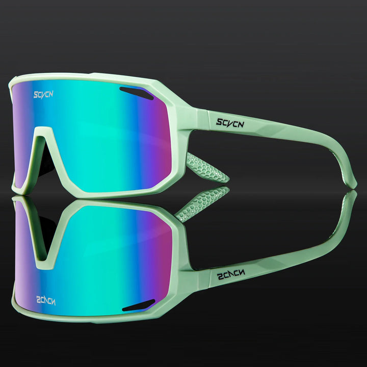 SCVCN Photochromic Cycling Sunglasses - Smart Color-Change Lens - UV400 TR-90 Ultralight Eyewear for MTB, Road Bike &amp; Running