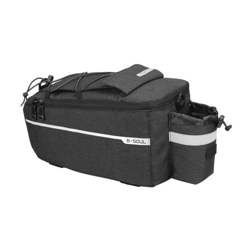 13L Bicycle Carrier Bag - Insulated Rear Rack Trunk Bag - Rainproof Pannier with Bottle Holder &amp; Shoulder Strap for Commuting &amp; Touring