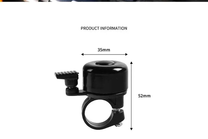Universal Aluminum Alloy Bike Bell - Crisp Loud Silvery Sound - Anti-Rust Safety Horn for MTB, Road &amp; City Bikes (7 Vibrant Colors)