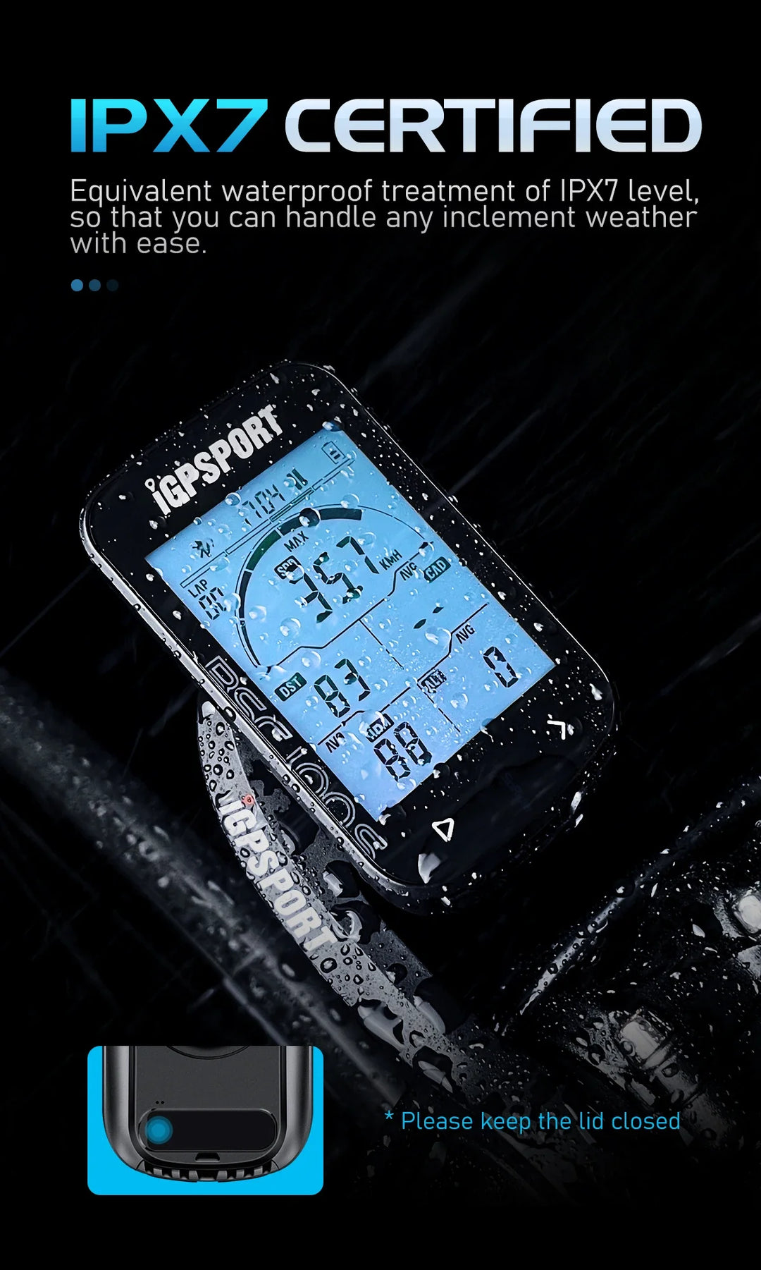 iGPSPORT BSC100S Smart GPS Bike Computer - 40H Battery Life, ANT+ &amp; Bluetooth Sync, Waterproof Cycling Speedometer