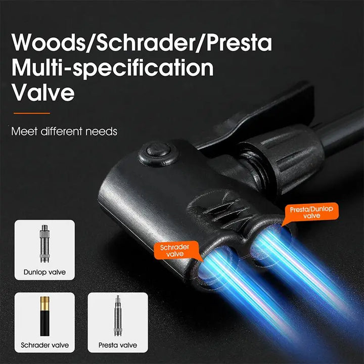 WEST BIKING 160PSI High Pressure Pump Schrader Presta MTB Bicycle Floor Pump