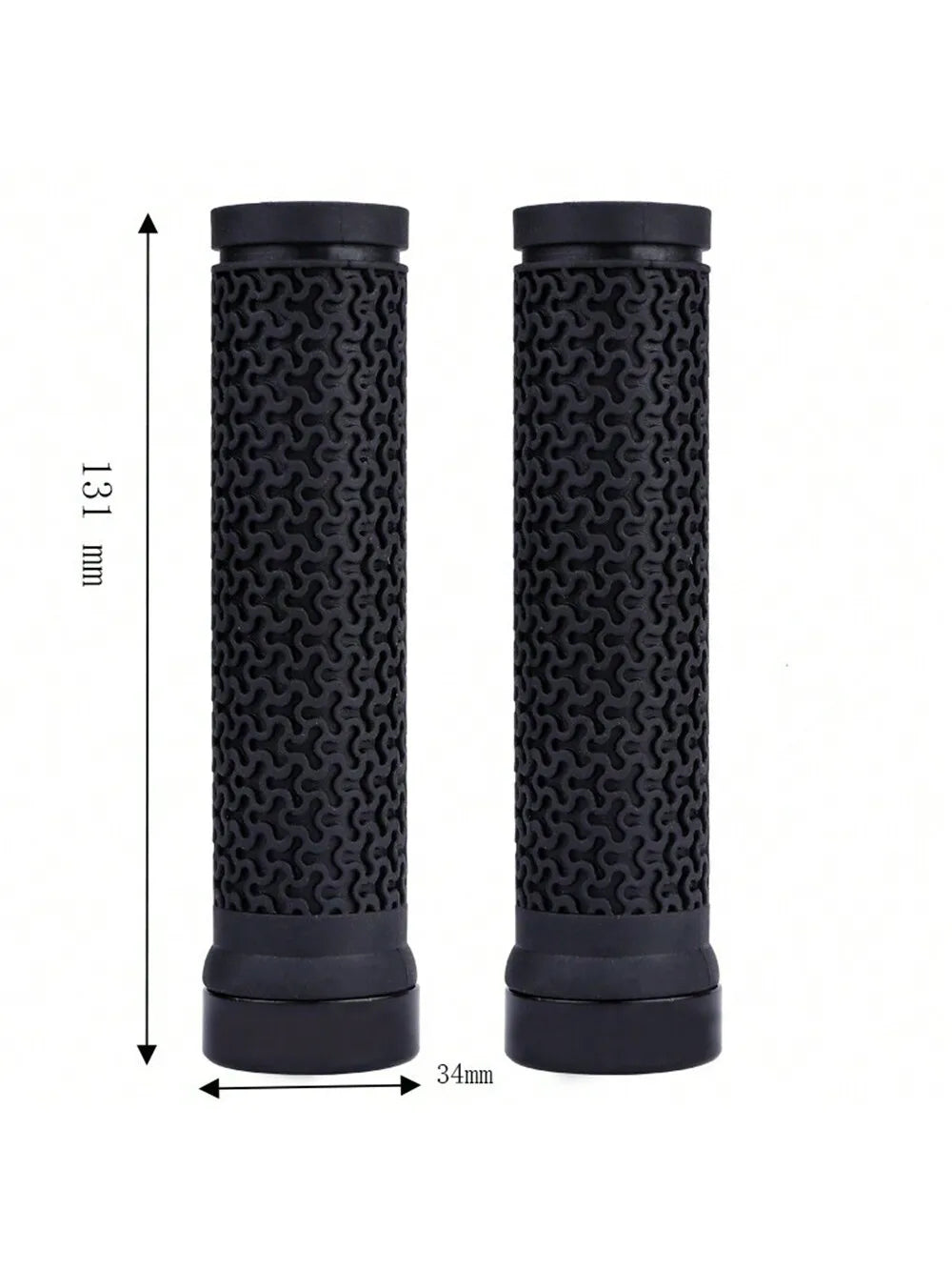 BKPTX MTB Handlebar Grips - Single-Sided Locking Aluminum Alloy Design - Non-Slip Soft Rubber Bike Grips for Mountain &amp; Road Bikes (13.5cm)