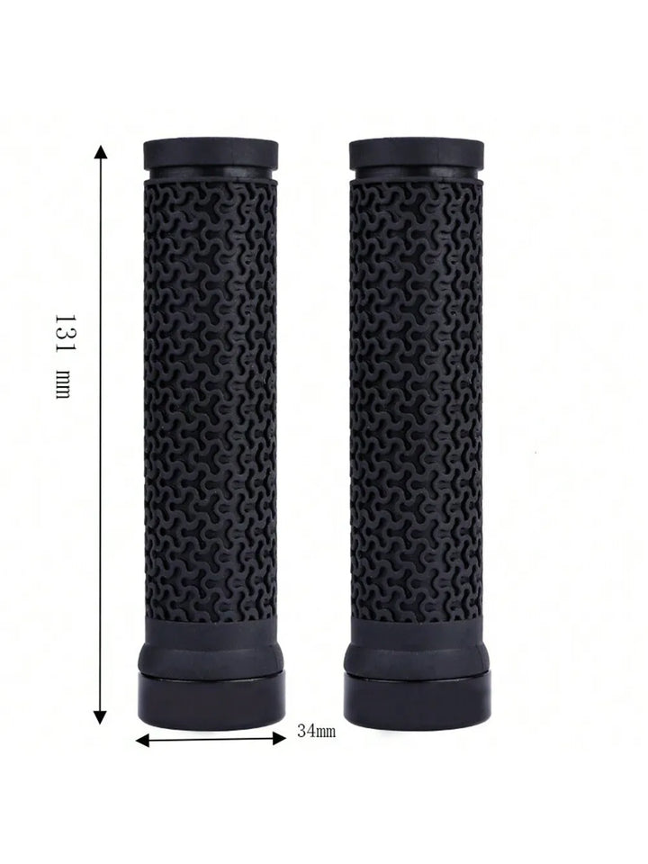 BKPTX MTB Handlebar Grips - Single-Sided Locking Aluminum Alloy Design - Non-Slip Soft Rubber Bike Grips for Mountain &amp; Road Bikes (13.5cm)